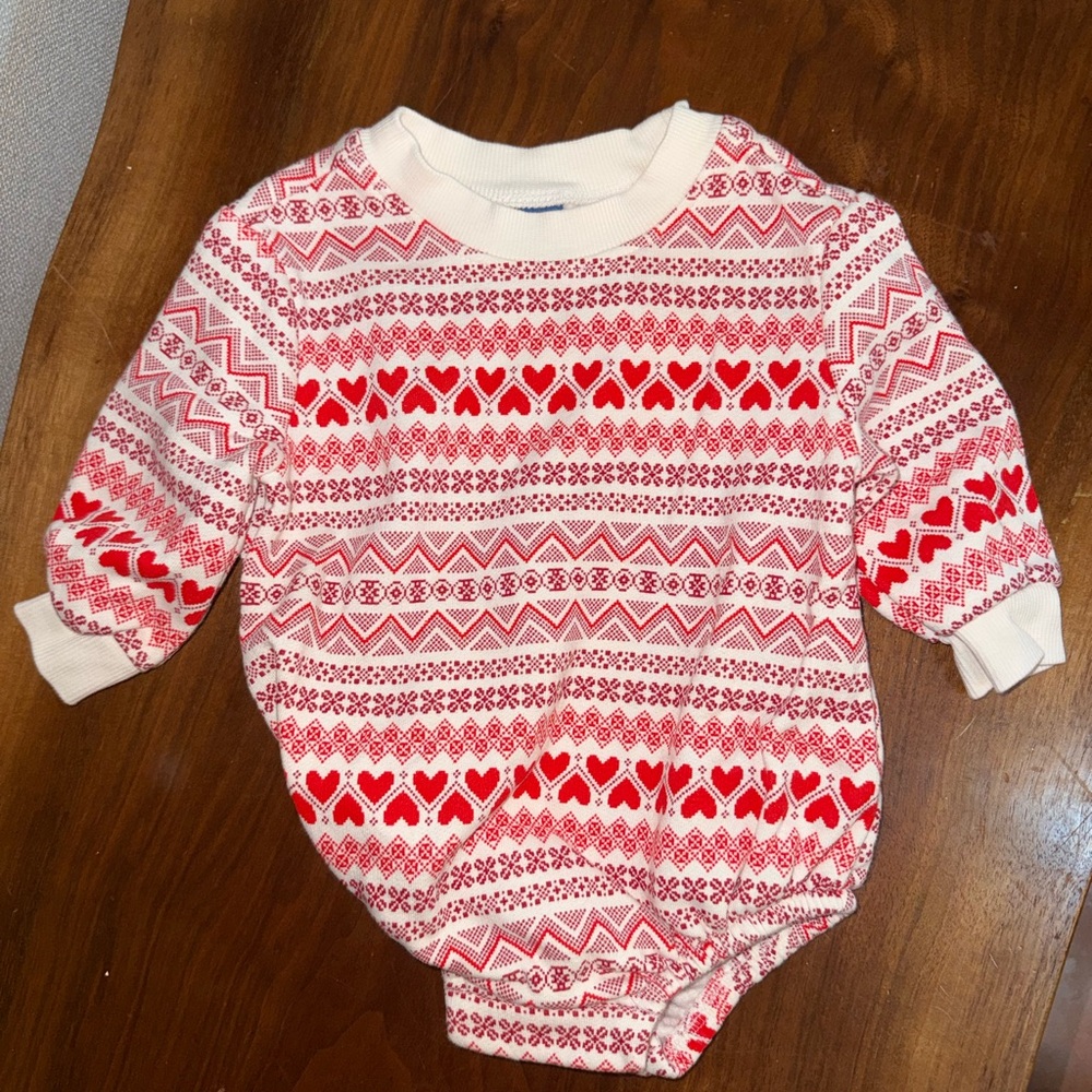 Old Navy Red‎ and White Patterned Romper